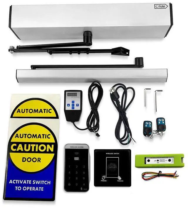 Main image of DSW120 Electric Swing Door Closers with Wireless Access Keypad Password Card Reader and Wireless Square Hand Touch Sensor Switch