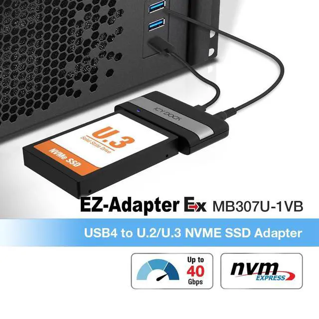 Alt view image 2 of 7 - EZ-Adapter Ex MB307U-1VB USB4 to U.2/U.3 NVMe SSD External Adapter