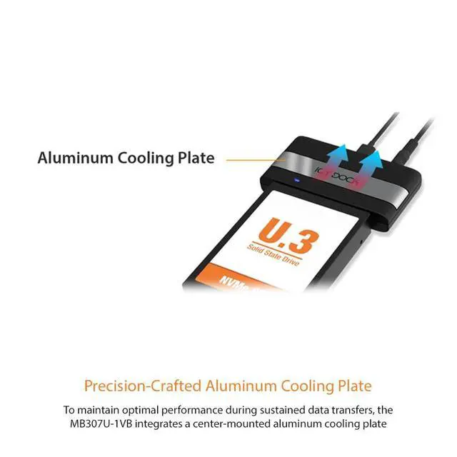 Alt view image 5 of 7 - EZ-Adapter Ex MB307U-1VB USB4 to U.2/U.3 NVMe SSD External Adapter