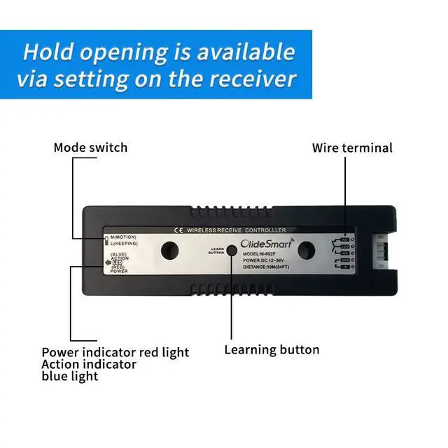 Alt view image 6 of 7 - Olide-120B Automatic Door Opener Touchless Open,Pair with 2PCS Wireless Slim Touchless Activation Switches Olide-508