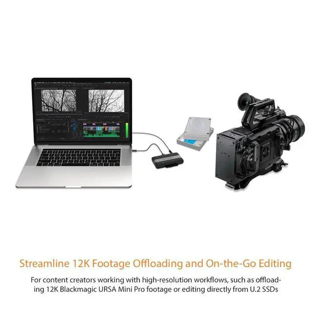 Alt view image 7 of 7 - EZ-Adapter Ex MB307U-1VB USB4 to U.2/U.3 NVMe SSD External Adapter