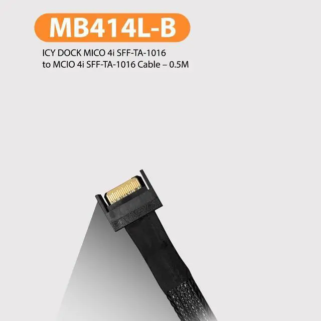Alt view image 3 of 7 - Mico 4I SFF-A-1016 To Mcio 4I SFF-TA-1016 Cable 0.5M - MB414L-B