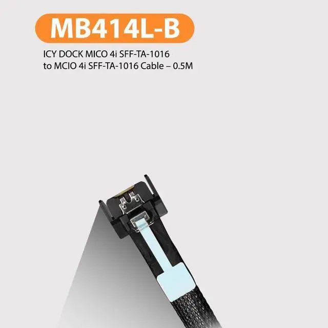 Alt view image 4 of 7 - Mico 4I SFF-A-1016 To Mcio 4I SFF-TA-1016 Cable 0.5M - MB414L-B