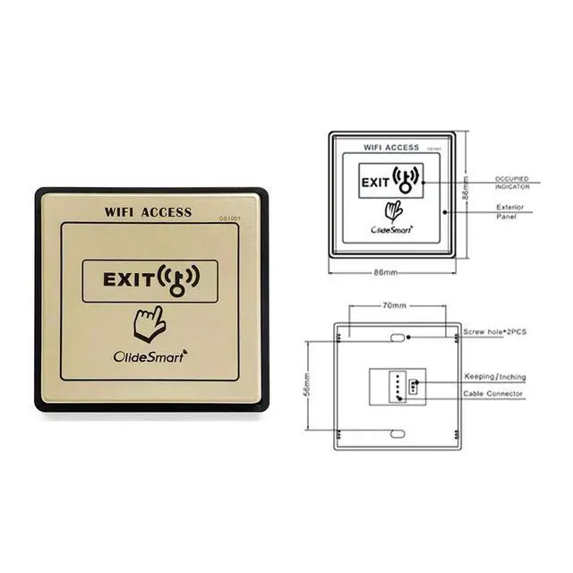 Alt view image 4 of 6 - Smart Wi-Fi Exit Button Work With Olide Automatic Door Openers,Compatible for Alexa Google Speaker,Phone APP Control Remotely