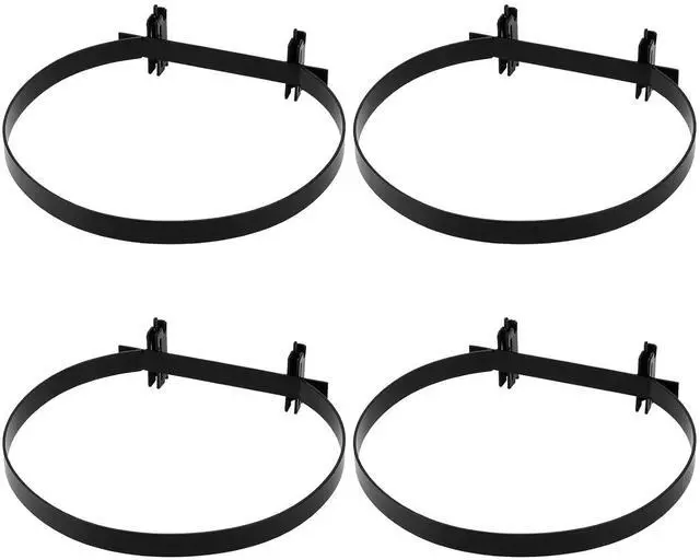 Main image of 4 Pack E-Track Bucket Holder for 5 Gallon Buckets, Heavy Duty Steel Track Bracket with Strap, Compatible with E-Track Systems for Trailers, Garages, Workshops, Powder-Coated Finish