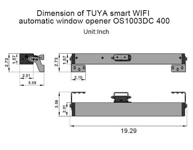 Alt view image 2 of 7 - Smart WiFi Automatic Window Opener,Opening/Closing Time Setting Available via Phone APP,with 15-3/4'' Running Trip,Workable with Alexa&Google Assistant