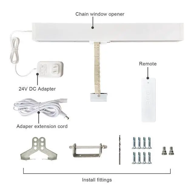 Alt view image 7 of 7 - Smart WiFi Automatic Window Opener,Opening/Closing Time Setting Available via Phone APP,with 15-3/4'' Running Trip,Workable with Alexa&Google Assistant