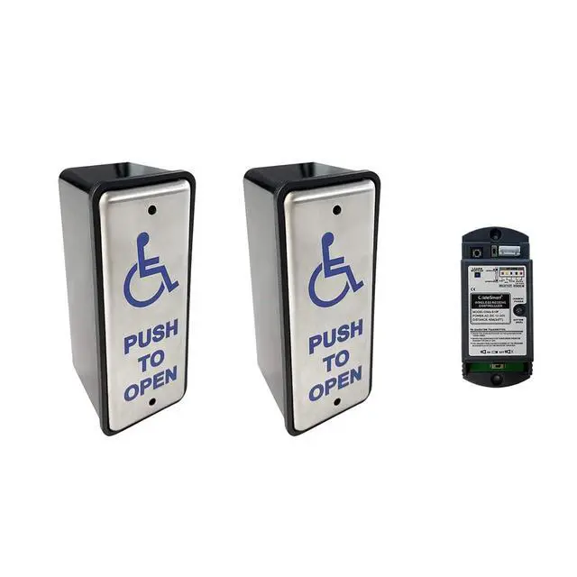 Main image of Wireless Narrow Handicap Push Switch Olide-511 2PCS for Automatic Door Opener with Handicap Logo+1PCS 2.4G High Stability Receiver 510FW,with WiFi Function