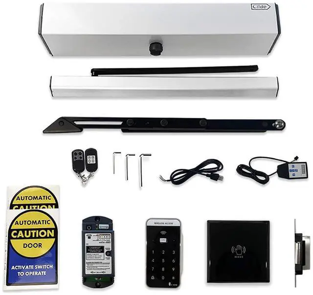 Main image of Automatic Door Opener Wireless Office Door Opener+Wireless Access Keypad+Wireless Touchless Wave Hand Sensor+550lbs Fail Safety Electric Strike