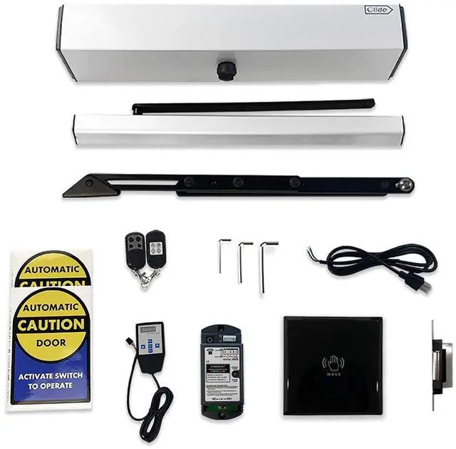 Main image of Automatic Door Operator Residential Swing Door Wireless+1PCS Wireless Touchless Hand Wave Sensor+1PCS 2.4G Receiver+1PCS Stainless Steel 550lbs Fail Safety Electric Strike