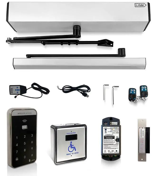 Main image of Residential Swing Door Closer,Smart WiFi Auto Touch Free Door Opener with Wireless Touchless Sensor Switch,Wireless Access Keypad and Electric Strike,Compatible for Phone APP,Alexa