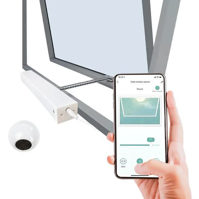 Alt view image 3 of 7 - Smart WiFi Electric/Automatic Single Chain Window Actuator with Wireless Rain Sensor with 19.68inch Travel Distance,Compatible for Alexa,Google Home,TUYA APP
