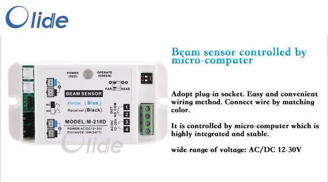 Alt view image 3 of 5 - Automatic Door Safety Beam Sensor