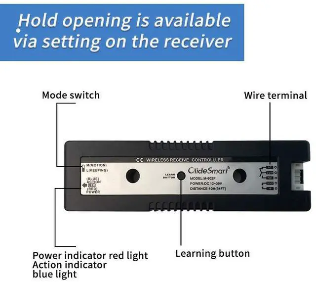 Alt view image 7 of 7 - Olide-120BS Hands Free Electric Door Opener+2pcs Olide-512 Wireless Wave Sensor to Open Switches+1pcs Receiver+1pcs 550lbs Fail Security Electric Strike