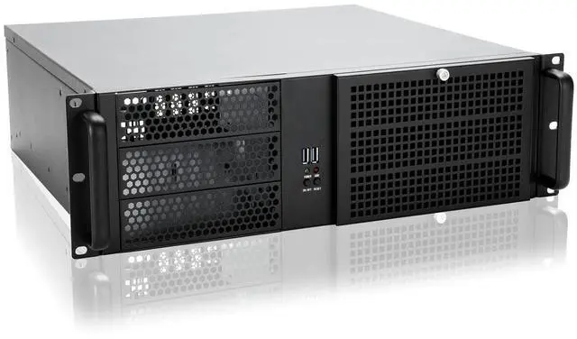 Main image of 3U Server Chassis Rackmount Case with 3x5.25+4x3.5 Support ATX/MATX/MiniITX M/B and SFX Power Supply, dust Filter Bracket infront Easy maintenace
