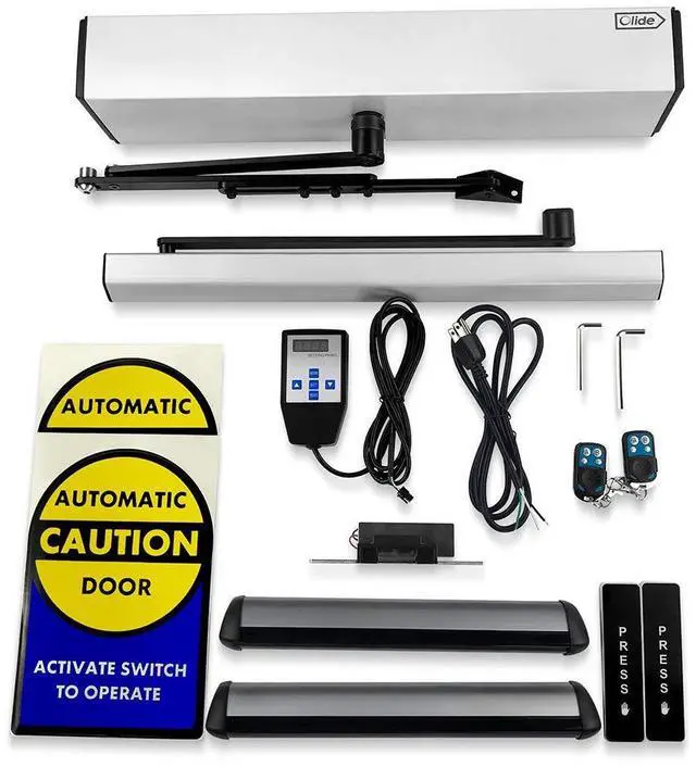 Main image of Home Security System Automatic Door Closer DSW120+2pcs Infrared Safety Beam Sensors+1pcs 550lbs Fail Safety Electric Lock+2 pcs Wireless Push Switches