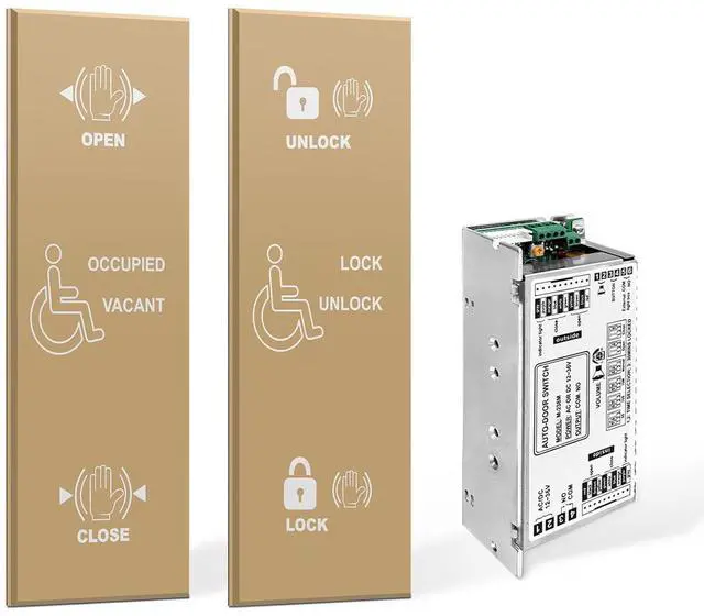Main image of Accessible Restroom Switch for Automatic Door Opener,Hardwired Touchless Sensor Open Restroom Panels for Washroom,Toilet,Bathroom,Restroom with Emergency Opening and Emergency Locking Function