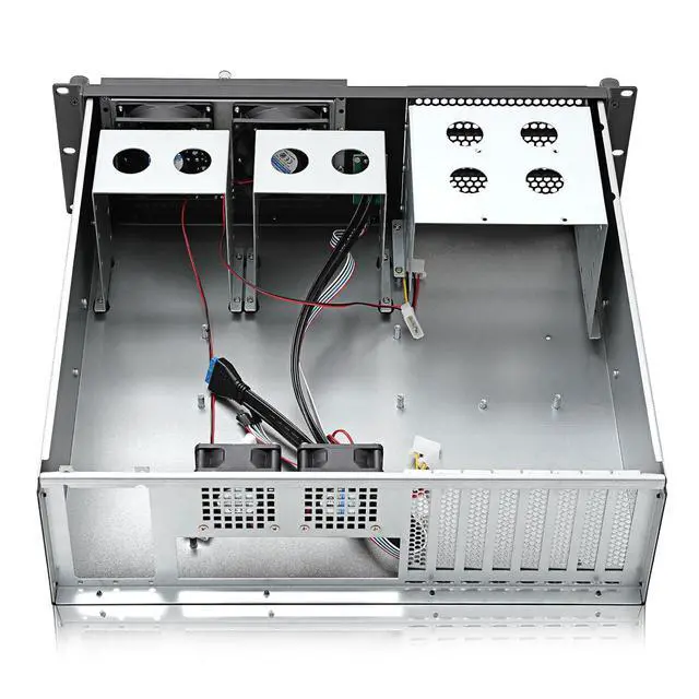 Alt view image 5 of 7 - 3U Server Chassis Rackmount Case with 3x5.25+4x3.5 Support ATX/MATX/MiniITX M/B and SFX Power Supply, dust Filter Bracket infront Easy maintenace