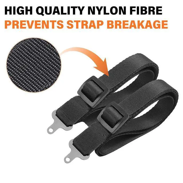 Alt view image 6 of 6 - Heavy-Duty Engine Lifting Sling, 2-Point Or 4-Point Adjustable Nylon Straps with Steel Lift Plate, 1,200 lb Capacity, Universal Fit for Engine Hoists