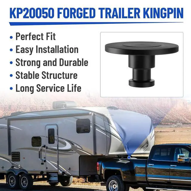 Alt view image 2 of 7 - WA15 5050 Fifth Wheel Kingpin, High Strength Fifth Wheel King Pin with 2" & 1/2" Bolster Plate Thickness, Weldable, Direct Replacement Compatible with Dayton 11-0212 Batco 11-200, Towing for Trailers