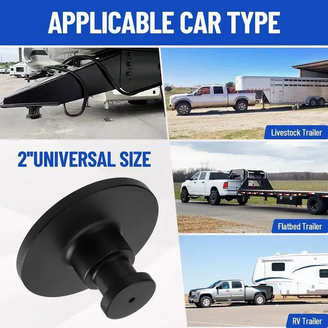 Alt view image 7 of 7 - WA15 5050 Fifth Wheel Kingpin, High Strength Fifth Wheel King Pin with 2" & 1/2" Bolster Plate Thickness, Weldable, Direct Replacement Compatible with Dayton 11-0212 Batco 11-200, Towing for Trailers