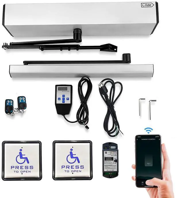 Main image of DSW120 Low Energy Handicap Automatic Swing Door Operator for A Single Door+Smart Wi-Fi Push Button Phone APP Control,Compatible for Alexa &Google Speaker +Handicap Push Buttons