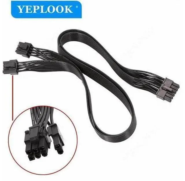 Alt view image 6 of 6 - 12Pin PCI-E to Dual 8Pin 6+2Pin GPU Power Cable ForSeasonic P-860W, P-1000W, X-1050XM, X-1250XM, X-560W, 660W, 760W Modular PSU