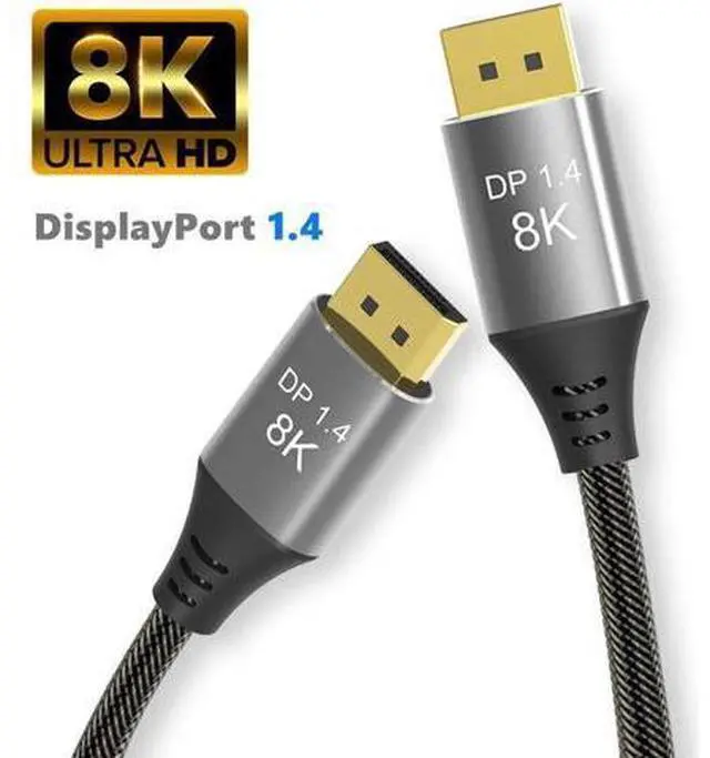 Main image of 3.3 ft DisplayPort Cable 1.4, Support 8K 60Hz, 4K 144Hz (DisplayPort 1.4 Cable) with FreeSync, G-SYNC and HDR for Gaming Monitor, PC, RTX 3080/3090, RX 6800/6900