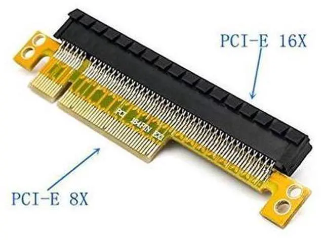 Alt view image 2 of 5 - PCI-E Express 8X to 16x Extender Converter Riser Card Adapter Male to Female Extension Adapter
