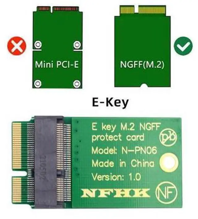 Alt view image 2 of 7 - M.2 22x30mm to 22x42mm NGFF E-Key A+E Key Wireless Card Upgrade Extension Protect Card Adapter