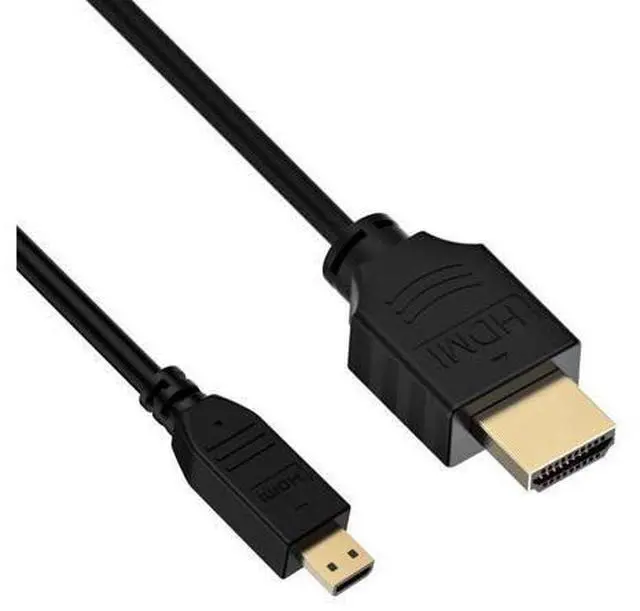 Alt view image 5 of 7 - Micro HDMI to HDMI Cable, High-Speed HDMI to Micro HDMI HDTV Cable - 3.3FT Supports Ethernet, 3D, 4K and Audio Return