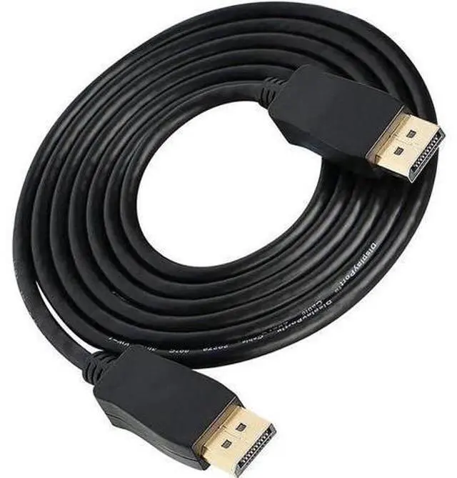 Main image of Gold Plated DisplayPort to DisplayPort Male to Male Cable - DP 4K2K 60Hz Resolution Ready (DP to DP Cable) Black - 6 Feet