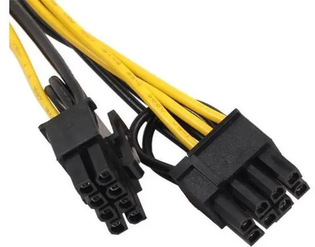 Alt view image 3 of 3 - 20CM PCI-E 6-pin To Dual 6+2-pin (6-pin/8-pin) Power Splitter Cable Graphics Card PCIE PCI Express 6Pin To Dual 8Pin Power Cable