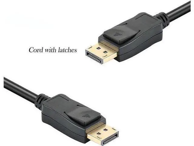 Alt view image 2 of 6 - Gold Plated DisplayPort to DisplayPort Male to Male Cable - DP 4K2K 60Hz Resolution Ready (DP to DP Cable) Black - 6 Feet