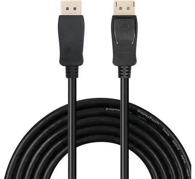 Alt view image 3 of 6 - Gold Plated DisplayPort to DisplayPort Male to Male Cable - DP 4K2K 60Hz Resolution Ready (DP to DP Cable) Black - 6 Feet