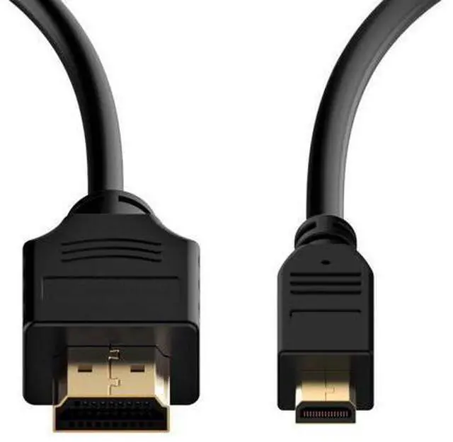 Alt view image 4 of 7 - Micro HDMI to HDMI Cable, High-Speed HDMI to Micro HDMI HDTV Cable - 3.3FT Supports Ethernet, 3D, 4K and Audio Return