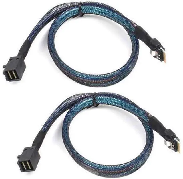 Alt view image 4 of 5 - PCIe 4.0 Slimline SAS SFF 8654 4i 38Pin to Mini SAS HD SFF 8643 Cable \u2013 12Gbps High Speed Server Wire, 30AWG Copper, Black (1m)