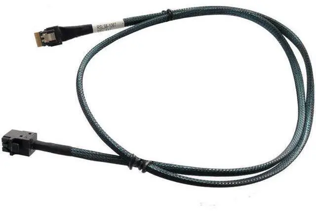 Main image of SlimSAS 4X to MiniSAS HD 4X, SFF-8654 38pin to SFF-8643 36pin Cable, 80cm, 24Gbps SAS, 8GT/s PCIe, SAS3.0 Compatible, Server Compatible