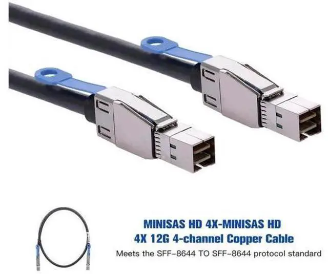 Alt view image 4 of 6 - Mini SAS SFF-8644 to SFF-8644 High Density HD Data Server Raid Cable 0.5M