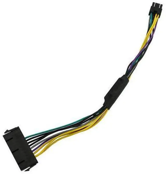 Alt view image 2 of 5 - 11 Inch 24-Pin to 8-Pin 18AWG ATX PSU Power Supply Adapter Cable for Motherboards 2PCS
