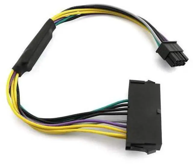 Alt view image 3 of 5 - 11 Inch 24-Pin to 8-Pin 18AWG ATX PSU Power Supply Adapter Cable for Motherboards 2PCS