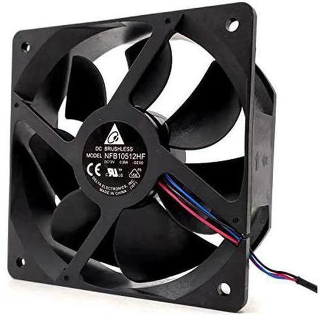 Alt view image 6 of 7 - NFB10512HF Delta 12V 105mm Fan, 12V 0.39A 10532 3-Wire Projector Cooling Fan