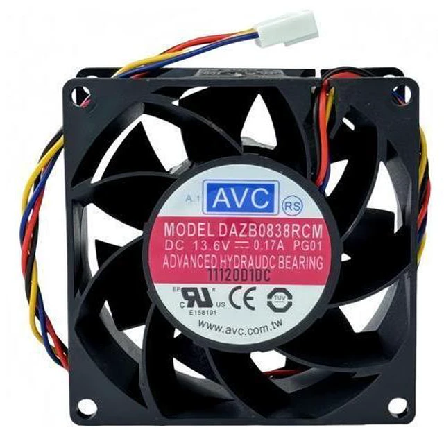 Alt view image 5 of 7 - for AVC DAZB0838RCM Cooling Fan DC 13.6V 0.17A 8038 80mm 4-Pin 4-Wire Cooling Fan