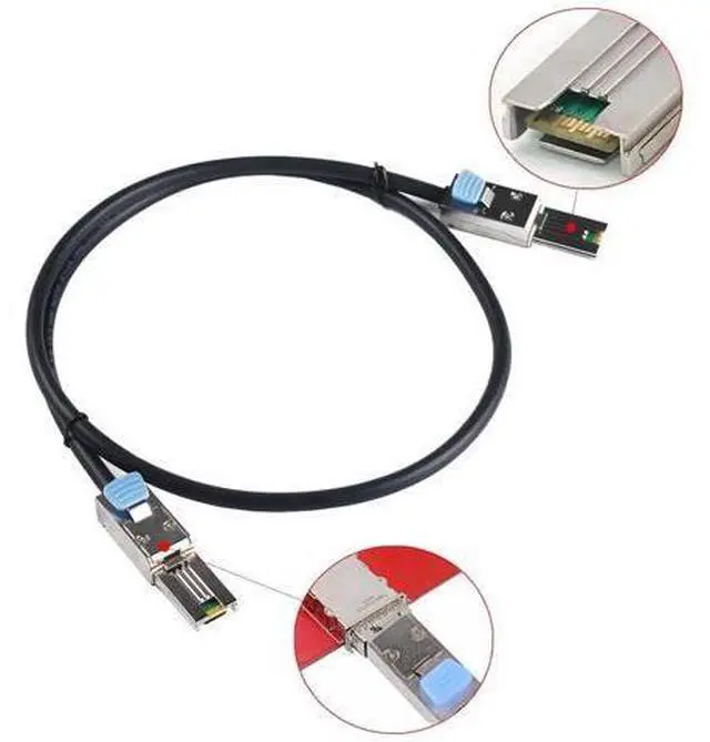 Alt view image 3 of 5 - External Mini SAS 26pin SFF-8088 Male to Mini SAS 26 SFF-8088 Male Cable 1M