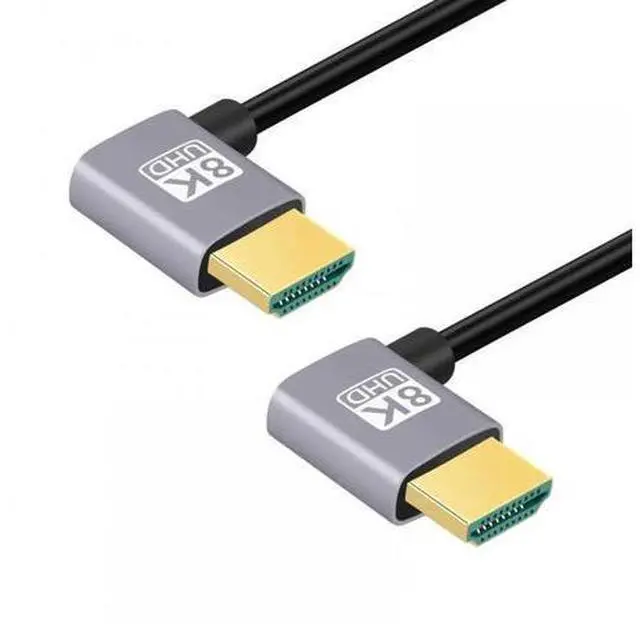 Main image of Cable HDMI 2.1 Ultra Thin HDTV Cable 8K 4K Hyper Super Flexible Slim Cord Left Angled to Left Angled 90 Degree Type-A for Computer HDTV (50cm)