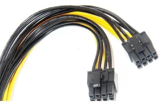 Alt view image 5 of 6 - 5-Pack PCI-E 8Pin to 2X 8 Pin (6+2) Power Splitter Cable for PCIE PCI Express Image Card Y - Splitter Extension Cable