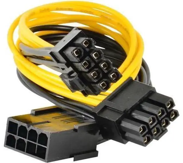Alt view image 6 of 6 - 5-Pack PCI-E 8Pin to 2X 8 Pin (6+2) Power Splitter Cable for PCIE PCI Express Image Card Y - Splitter Extension Cable