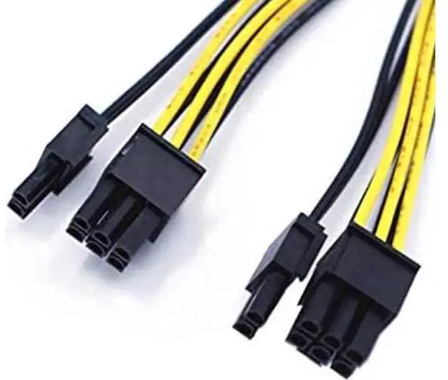Alt view image 3 of 6 - 5-Pack PCI-E 8Pin to 2X 8 Pin (6+2) Power Splitter Cable for PCIE PCI Express Image Card Y - Splitter Extension Cable