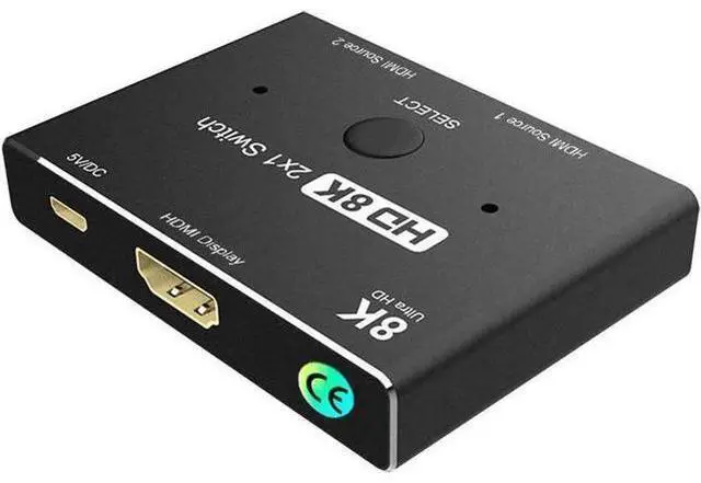 Alt view image 3 of 7 - HDMI 2.1 Ultra HD High Speed 48Gbps Directional Switch Only 2in1out 8K@60Hz 4K@120Hz Splitter Converter Adapter