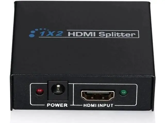Alt view image 2 of 5 - HDMI 1 in 2 out 1080p 4K 1x2 HDCP Stripper 3D Splitter Power Signal Amplifier